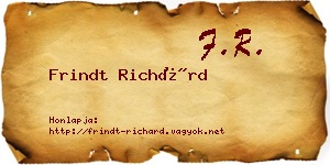 Frindt Richárd névjegykártya