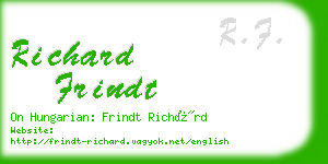 richard frindt business card